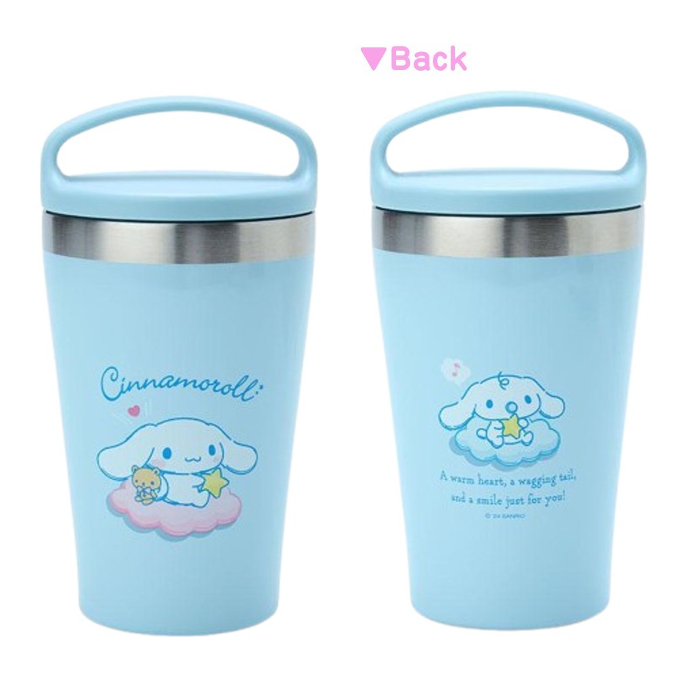 산리오 핸들 스테인리스 텀블러 330ml 뚜껑 포함 진공 단열 결로 방지 일본직수입 정품 쿠로미 - 상세 이미지 5