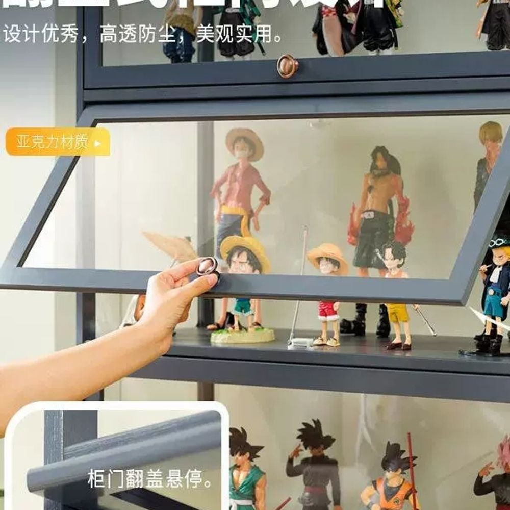 위스키 진열장 양주 피규어 폭33 높이06cm 거 A. 회색 문 길이 30cm사방이 투명함 - 상세 이미지 4