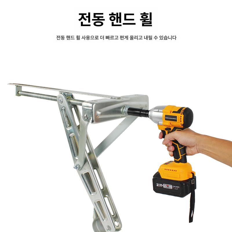 카라반 지지대 캠핑카 받침대 접이식 고하중 트레일러 잭 소켓 1개 포함 2개 지지 다리 - 상세 이미지 3