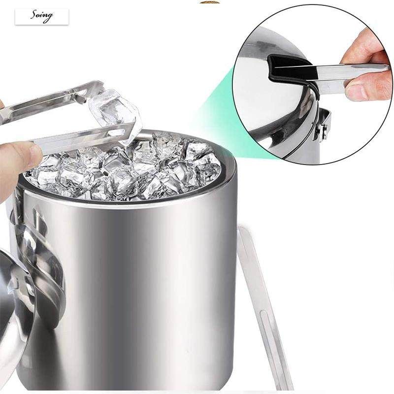 스텐레스 아이스 버킷 쿨러 스텐 칠링 MA025 4L 아이스버킷 3.5L 블랙 아이스 버킷(뚜껑 삽) - 상세 이미지 4