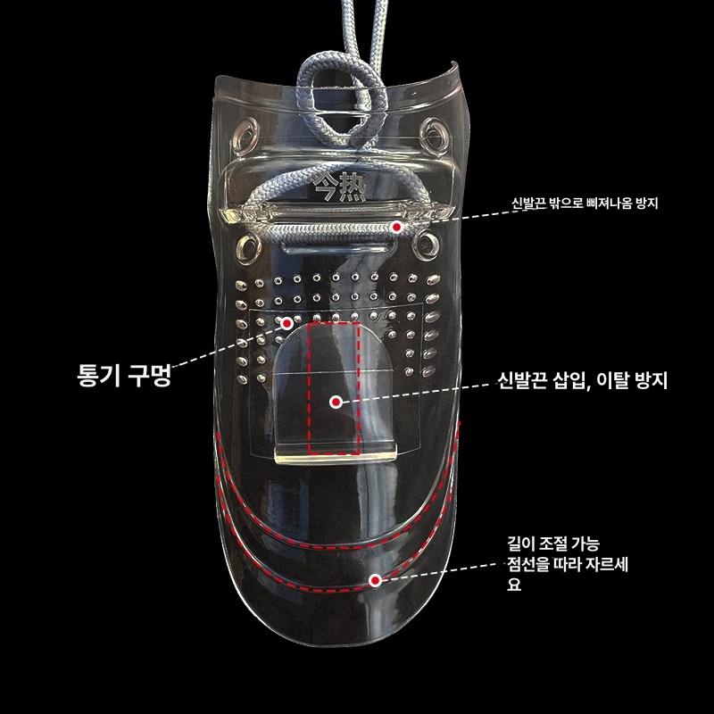 신발 커버 헤어샵 신발커버 덮개 비닐 프리사이즈 투명 투명 1켤레 소형 35-40 - 상세 이미지 2