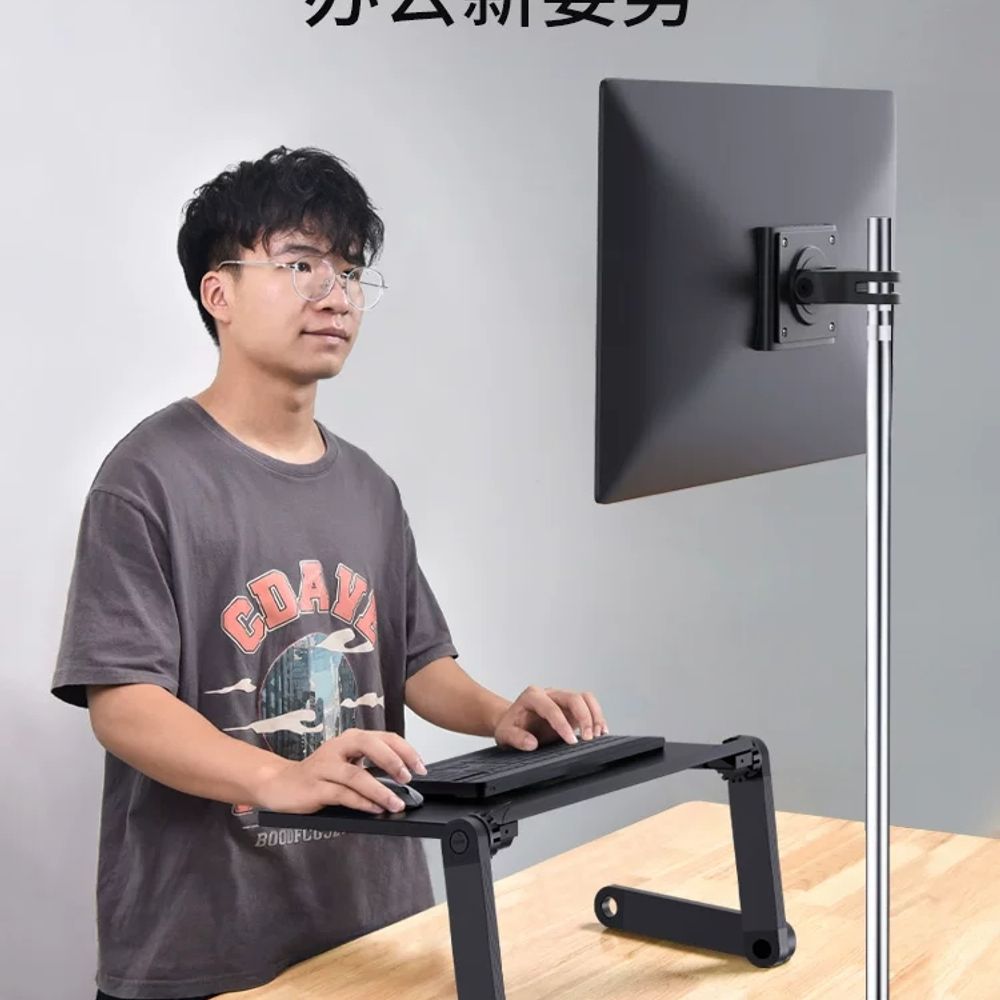 키보드 리프트 브라켓 테이블 각도조절 선반 노트북 스탠딩 - 상세 이미지 3