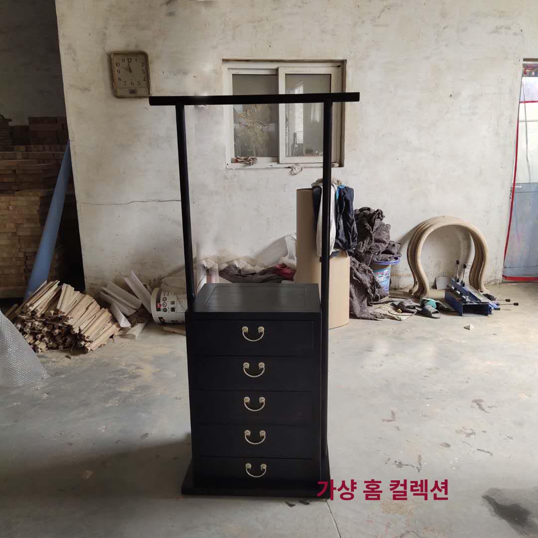 접이식 원룸 가벽 선반형 라탄 거실용 중국풍 대나무 무도장 내추럴 우드 - 상세 이미지 4