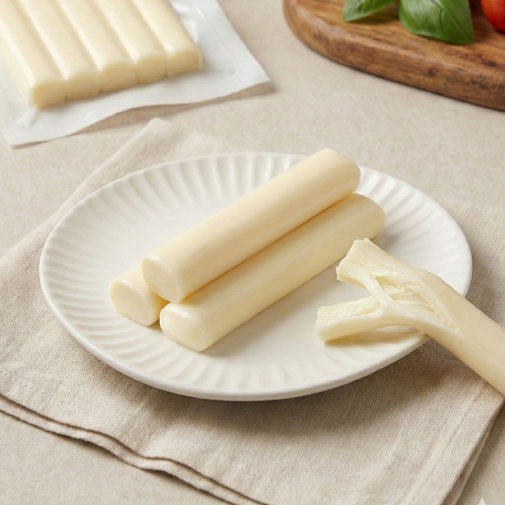 [산아푸드] 덴마크산 스트링 치즈 400g 2팩 모짜렐라 아이 간식 에어프라이어용 - 상품 이미지