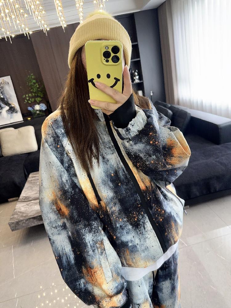 오로라 그라데이션 스노우보드복 루즈 오버핏 방풍 보드복 방한 상하 - 상세 이미지 2