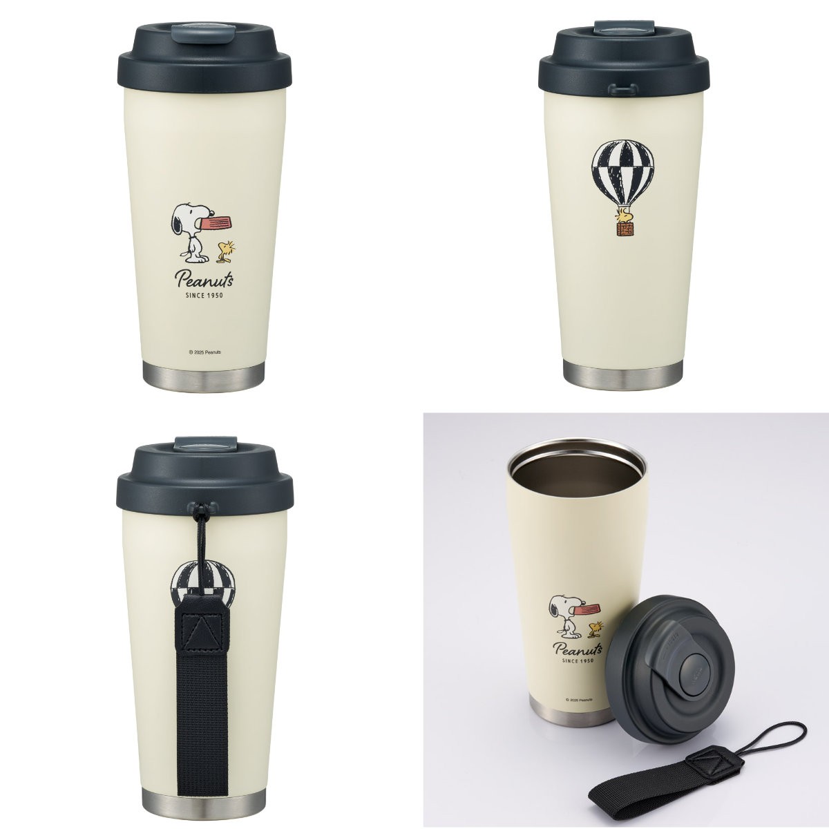 디즈니 산리오 텀블러 480ml 원터치 스테인리스 보틀 미키 푸우 컵 일본직수입 정품 스누피 - 상세 이미지 3