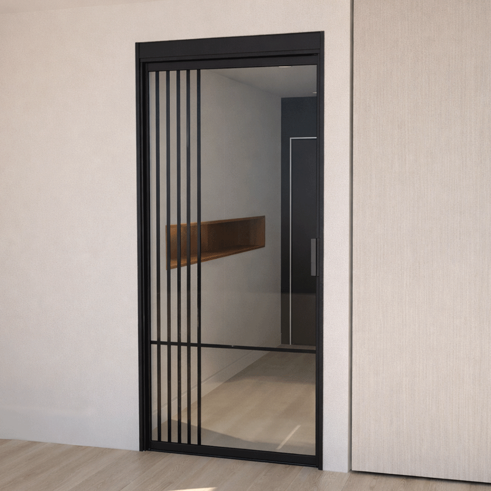 180도 스윙도어 현관 아파트 외도어 싱글 부분간살 초슬림 중문 (도장제품)