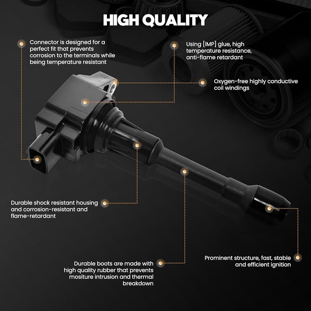 HMJXF UF719 점화 코일 22448-1HC0A, 닛산 베르사 1.6S /SL /SV /S 플러스 1.8S /SL, 노트 SR - 1.8L 1.6L L4가 C861 GN106 - 상세 이미지 3