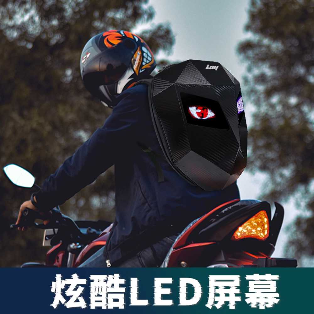 오토바이 백팩 LED 바이크 야간 라이딩 리어백 방수 - 상세 이미지 3