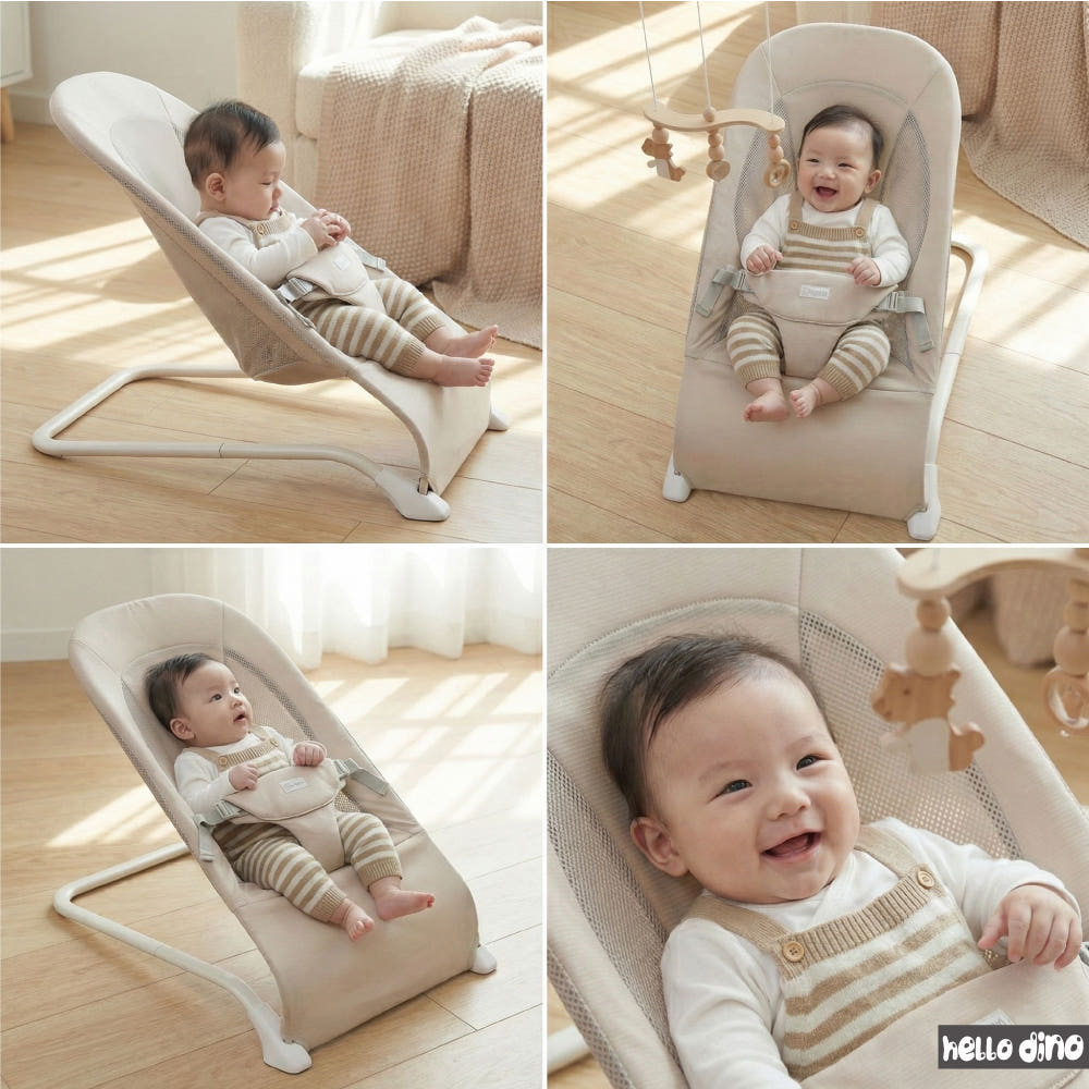 헬로디노 휴대용 아기 바운서