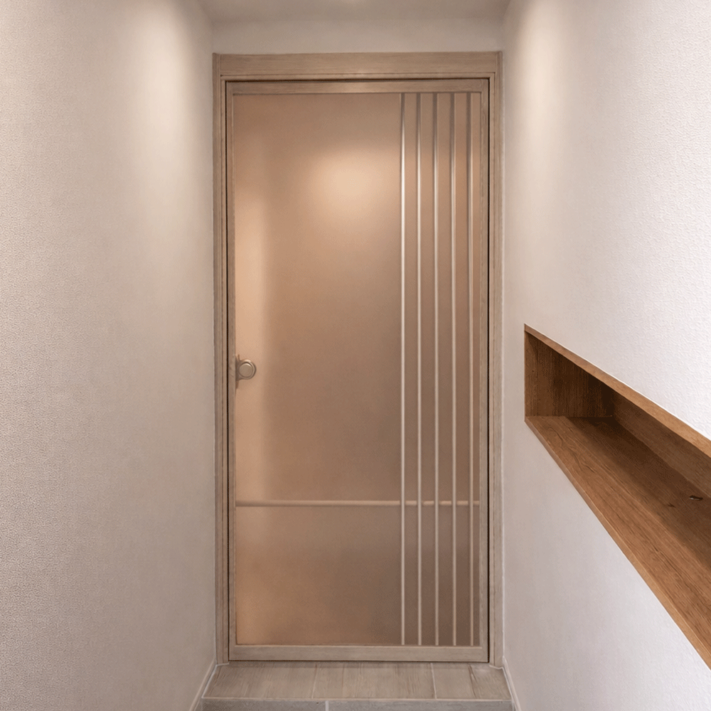 180도 스윙도어 현관 아파트 외도어 싱글 부분간살 초슬림 중문 (우드제품)