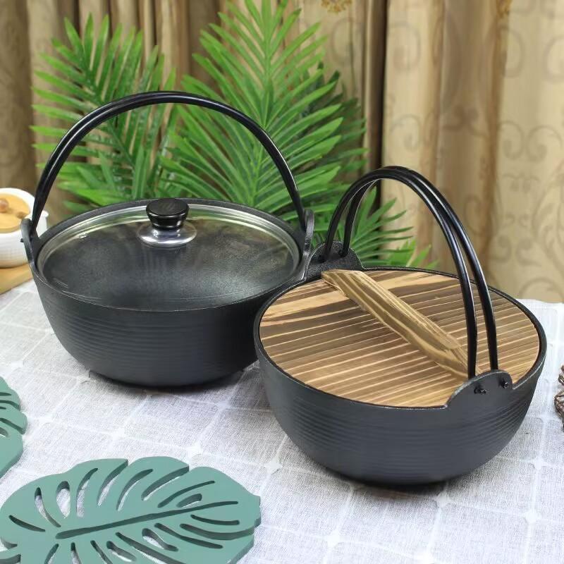 스키야키 전골용 가정용 샤브샤브 일본식 삼나무 나베 25cm 스시 팬 - 상세 이미지 2