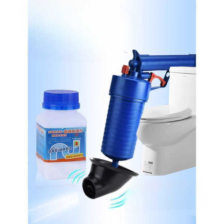 [해외]고압배수펌프 에어파워드레인 블래스터 막힘제거기 플런저 물리+화학 세정제 1병