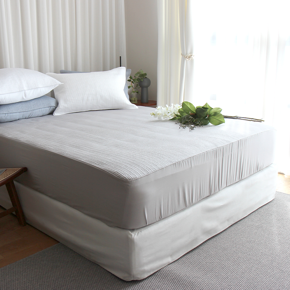 프리바토우 국내생산 4계절 순면 듀오 2in1 코튼 누비 호텔 침대 매트리스 커버 SS Q