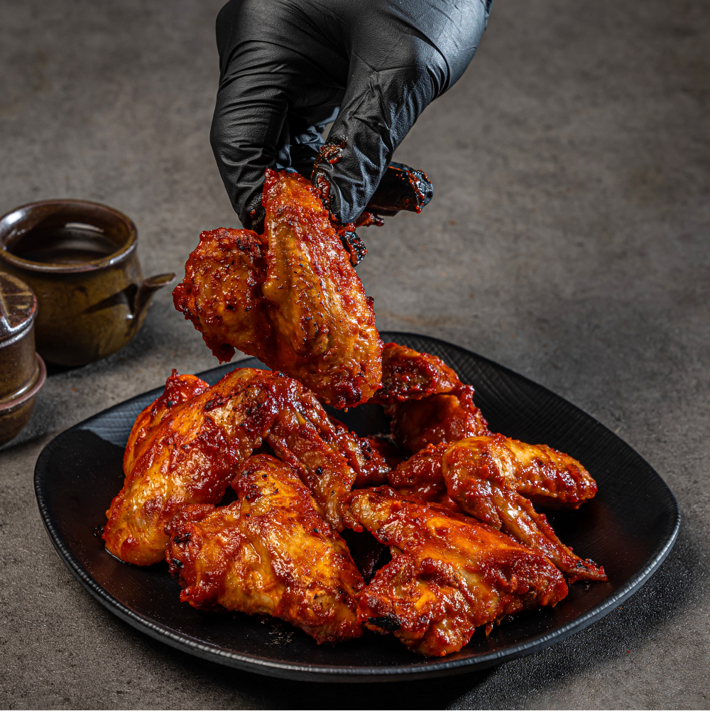 야식플렉스 숯불 직화 매운 불 닭날개구이 250g 캠핑음식 밀키트 술안주 간편식 - 상세 이미지 4