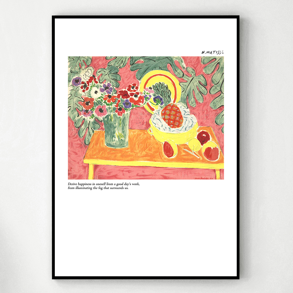 앙리마티스 인테리어 그림 액자 포스터 명화 Pineapple and Anemones - 상세 이미지 3