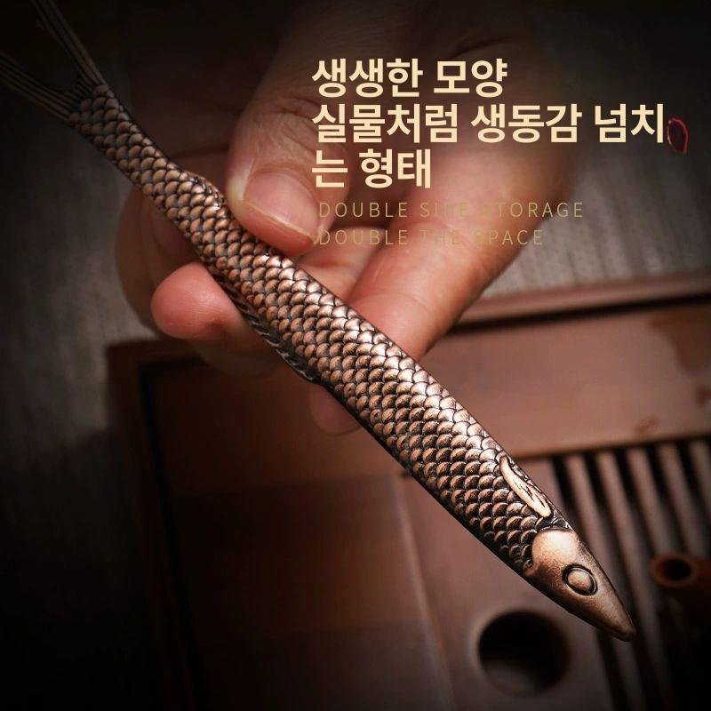 주전자 뚜껑집게 흑단 뚜껑 차집게 차도구 집게 찻주전자 여름 나비 포크 - 상세 이미지 3