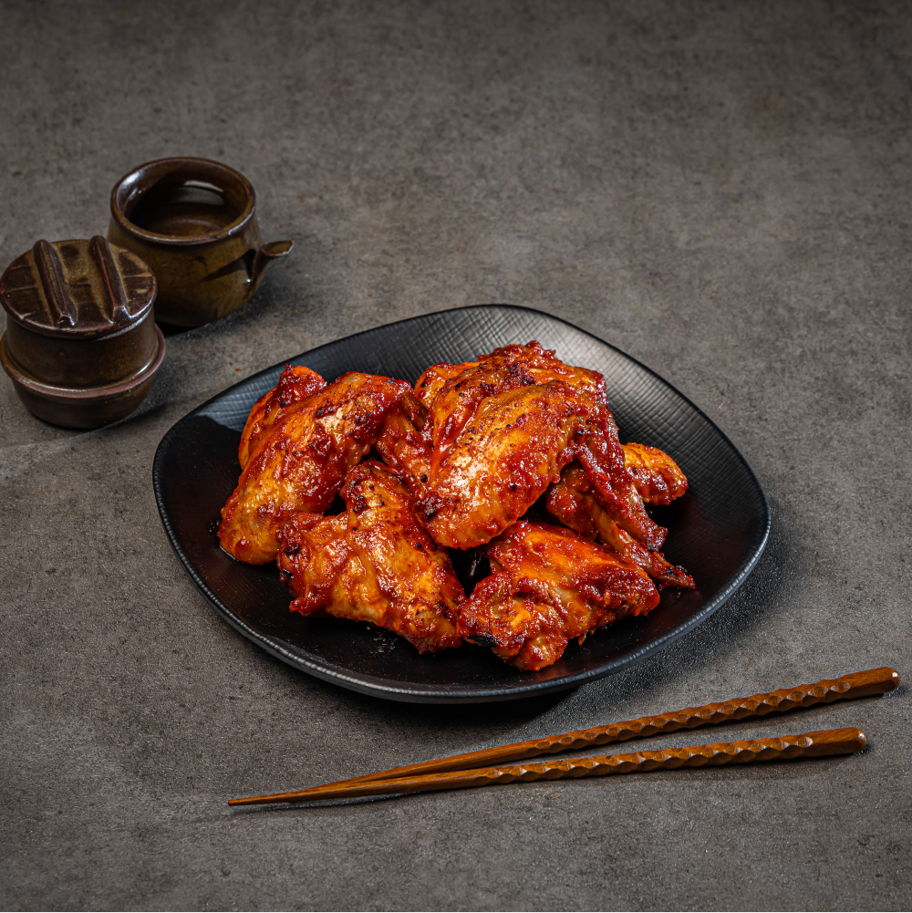 야식플렉스 숯불 직화 매운 불 닭날개구이 250g 캠핑음식 밀키트 술안주 간편식 이미지 6