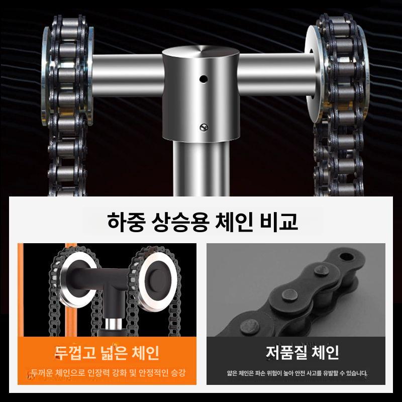 핸드파레트 리프트 직선바퀴 수동 핸드카 운반기 물류용 400kg 회전 바퀴 0.9m 포크 - 상세 이미지 4