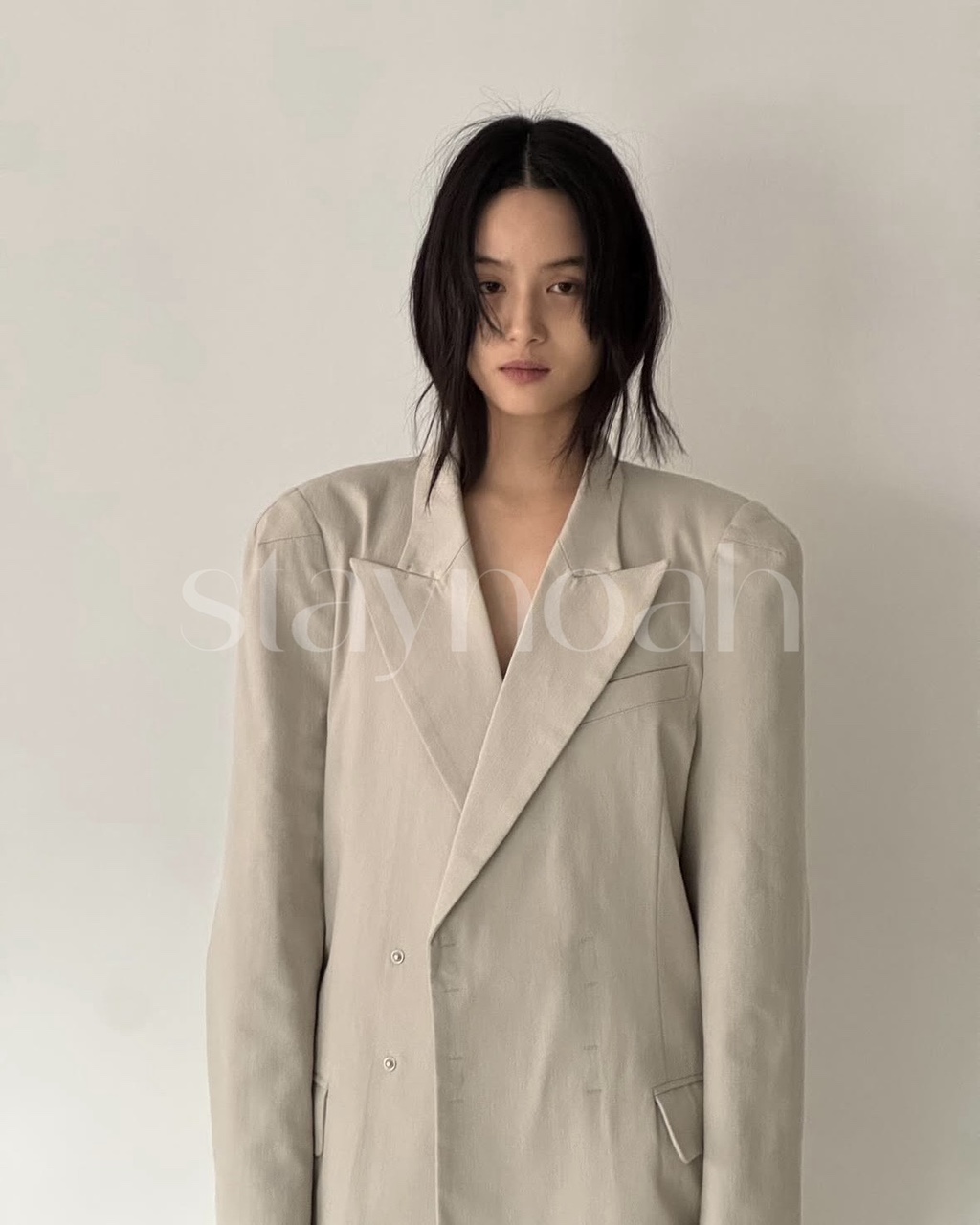 [SALE] [당일] 노이어덜트 아르망 자켓 오버핏 피크드 라펠 카라 셋업 jk (3c) - 상세 이미지 5