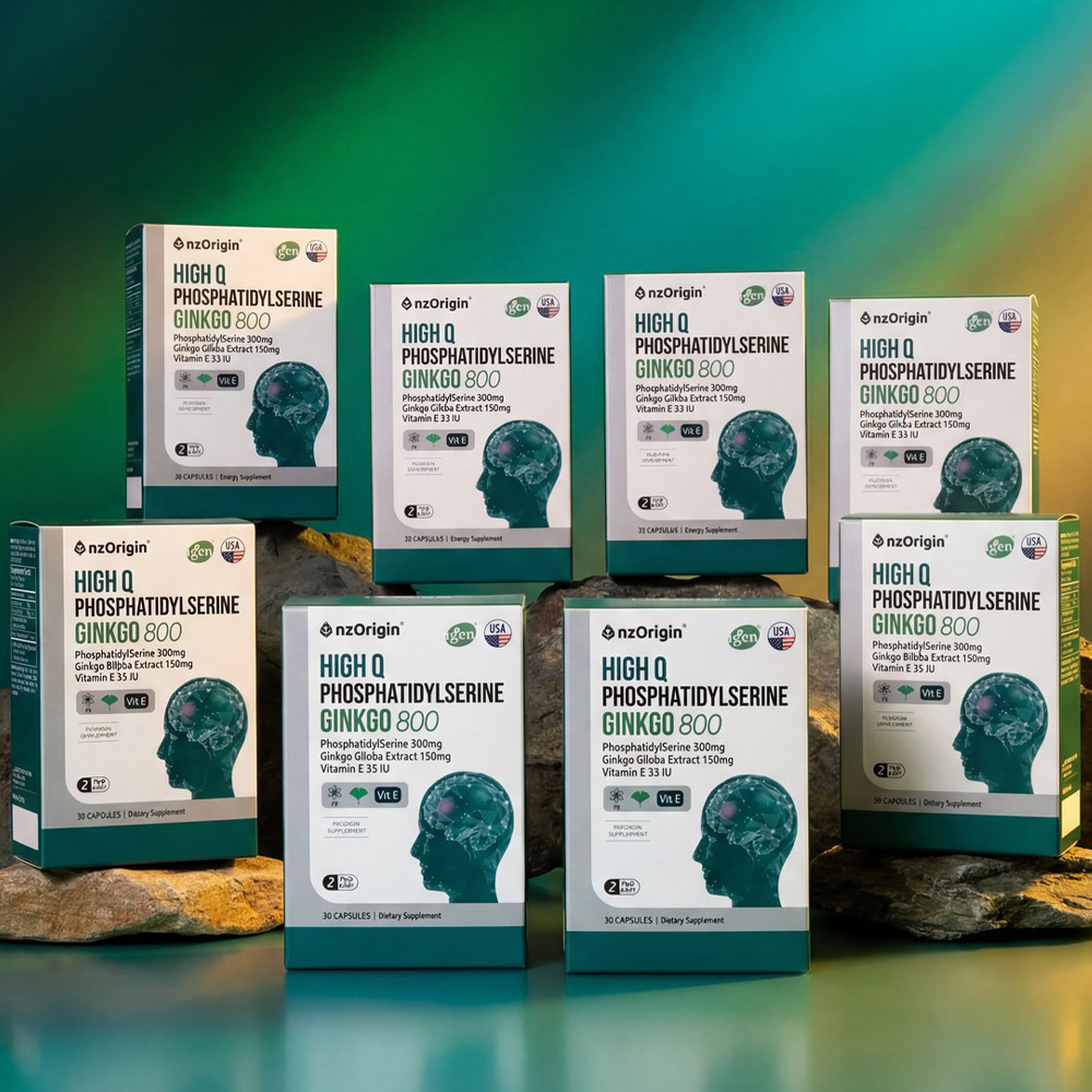 엔젯오리진 포스파티딜세린 뇌건강 영양제 하이큐 징코 800 PS 30캡슐, 8개 제품 이미지