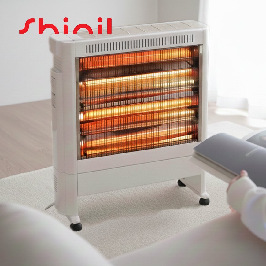 신일 전기히터 카본난로 대형 업소용 사무실 가정용 온열기 전기스토브 난방기 3단 화이트