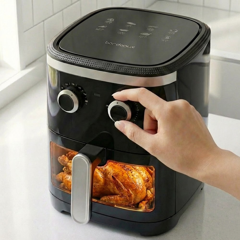 내열유리 에어프라이어 소형 미니 글라스 에어프라이어 에어후라이기