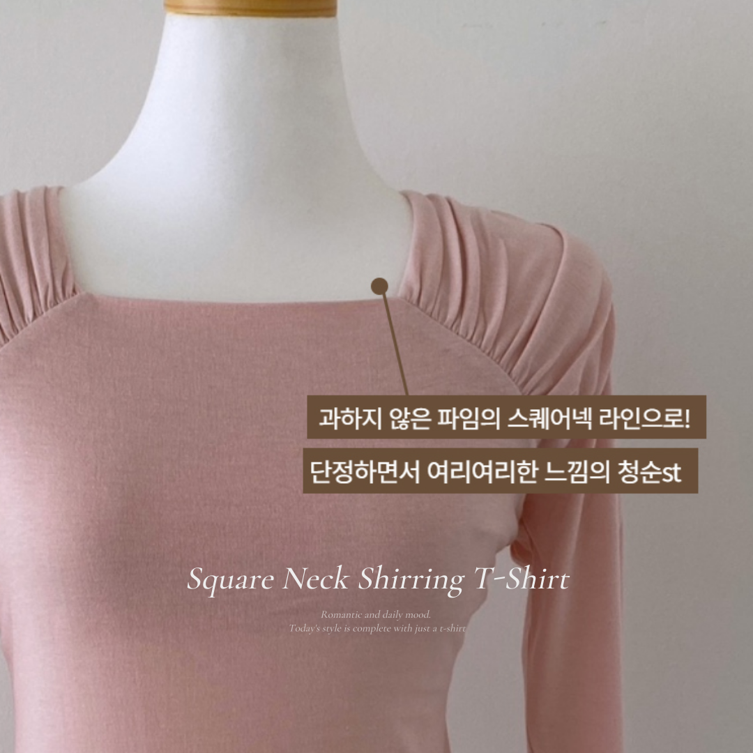 스퀘어넥티 셔링 기본 이너 티셔츠 이미지 3