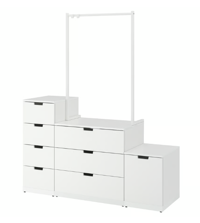이케아 수납장 추가 옷걸이봉 노르들리 NORDLI 행거 화이트 800X115cm 104.150.42 이미지 8