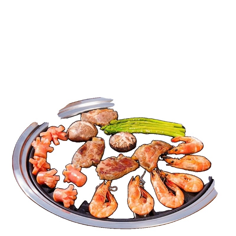야외 화로 테이블 화로대 원형 테라스 마당 대형 감성 접이식 바베큐 철제 두꺼운나뭇결벽난로테이블 - 상세 이미지 4