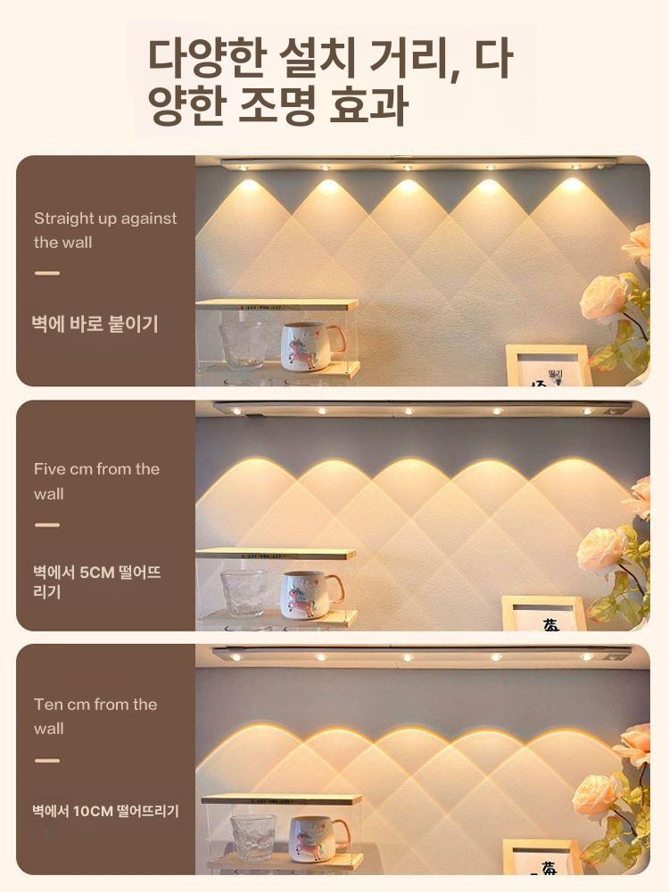 인체감지 센서등 야간용 붙이는 침실 무드등 간접조명 화이트 20cm - 상세 이미지 2