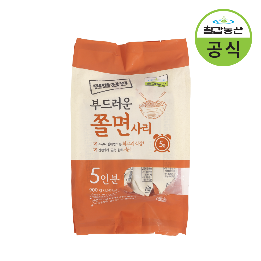 칠갑농산 부드러운 쫄면사리 900g (180g x 5개입) - 상품 이미지
