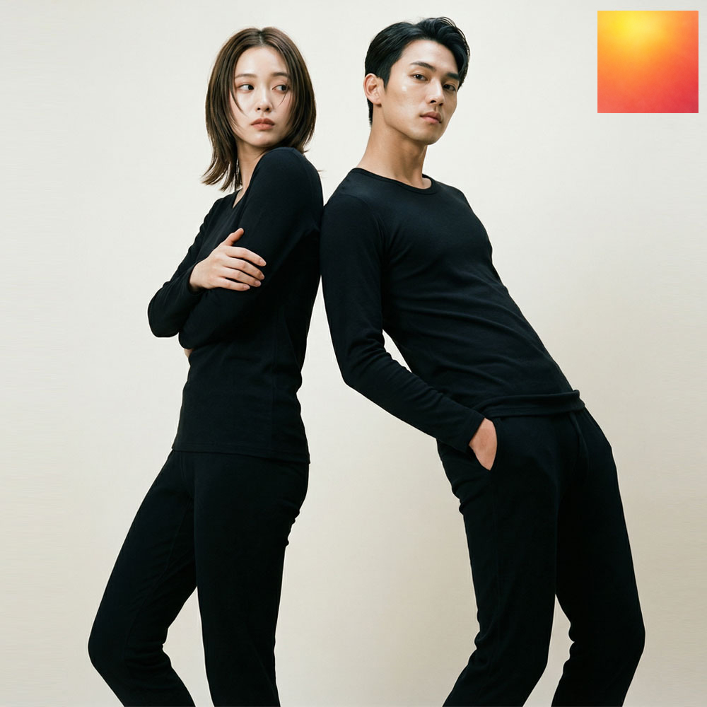 히트코어 히트텍 발열내의 세트 기모 남자내복 제품 이미지