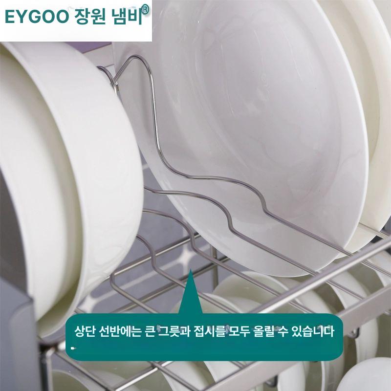 주방 상부 선반 양념 수납 내부 작업대 업소용 슬라이딩 202 스테인리스 700 내부폭66 67 2단 문 개폐형 - 상세 이미지 3