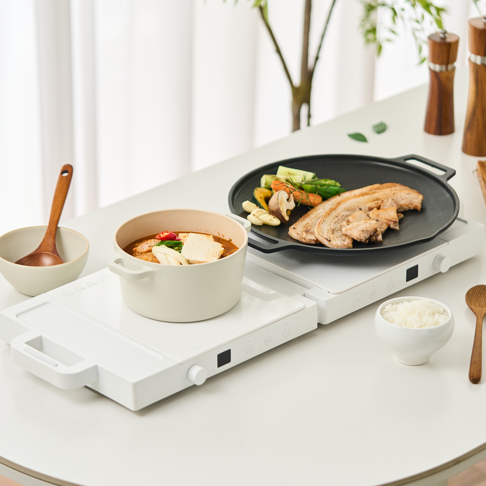 롯데 이라이프 인덕션 1구 2구 휴대용 미니 1인용 전기렌지 접이식 가정용 이동식 원룸