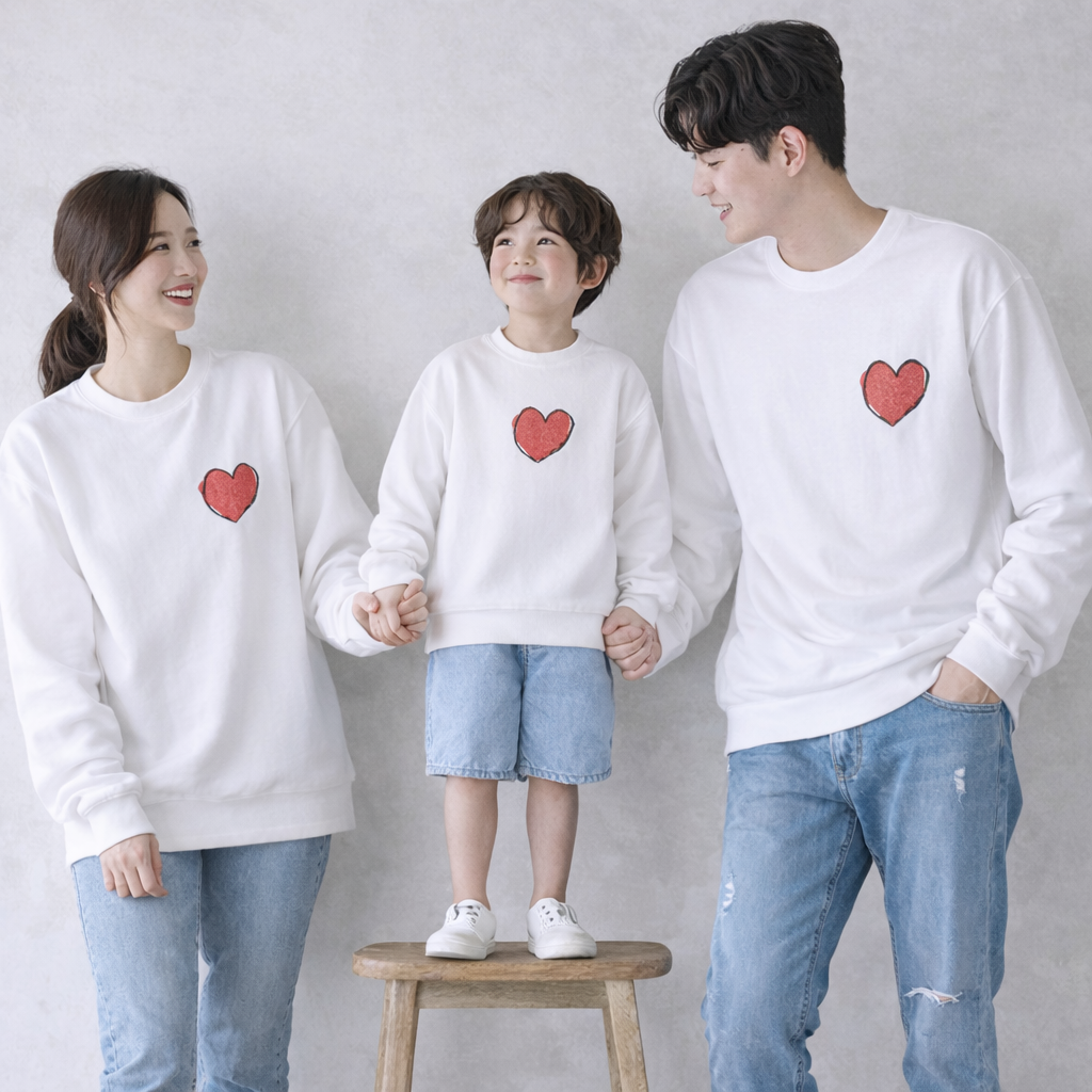 패밀리룩 가족티 여행 사진의상 단체 동호회 바캉스 돌촬영 환갑 칠순 몽피마피 마이하트 - 상세 이미지 2