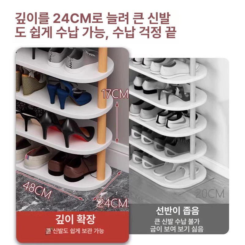 현관신발장 야외 방수 신발 정리대 입구 현관 원목 사무실 나무색 보관 공장 플라스틱신발장 - 상세 이미지 2