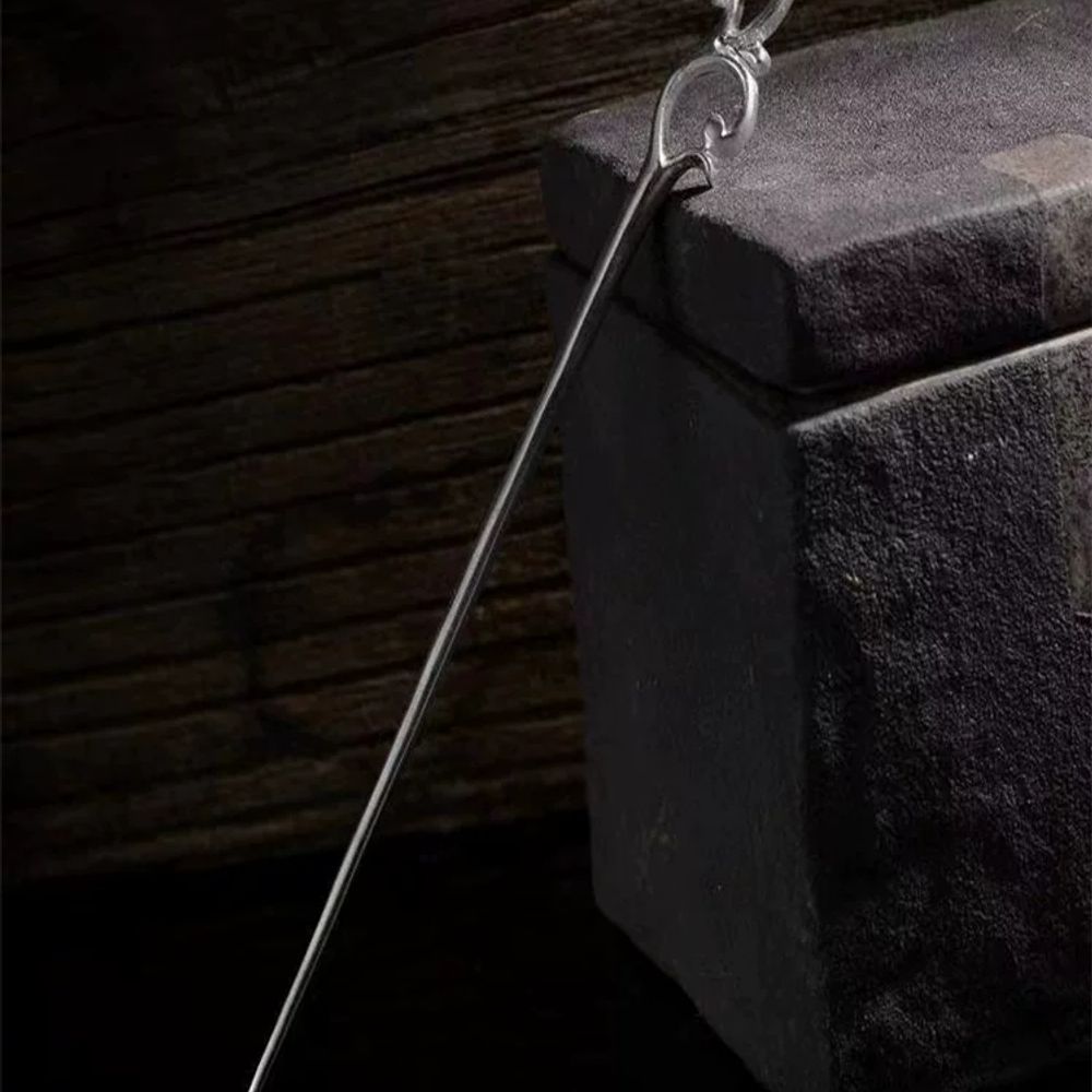 비녀 머리핀 헤어 피안화 비녀한복 연매화 순은 꽃 큰 모던 A. 빈티지 헤어핀 18.5cm - 상세 이미지 5