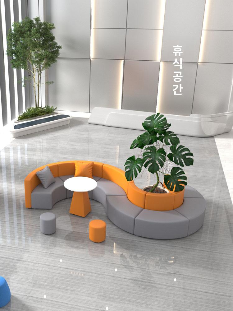 사무용 소파 응접실 로비 대기실 라운지 휴게실 회의실 세트 1 - 상세 이미지 4