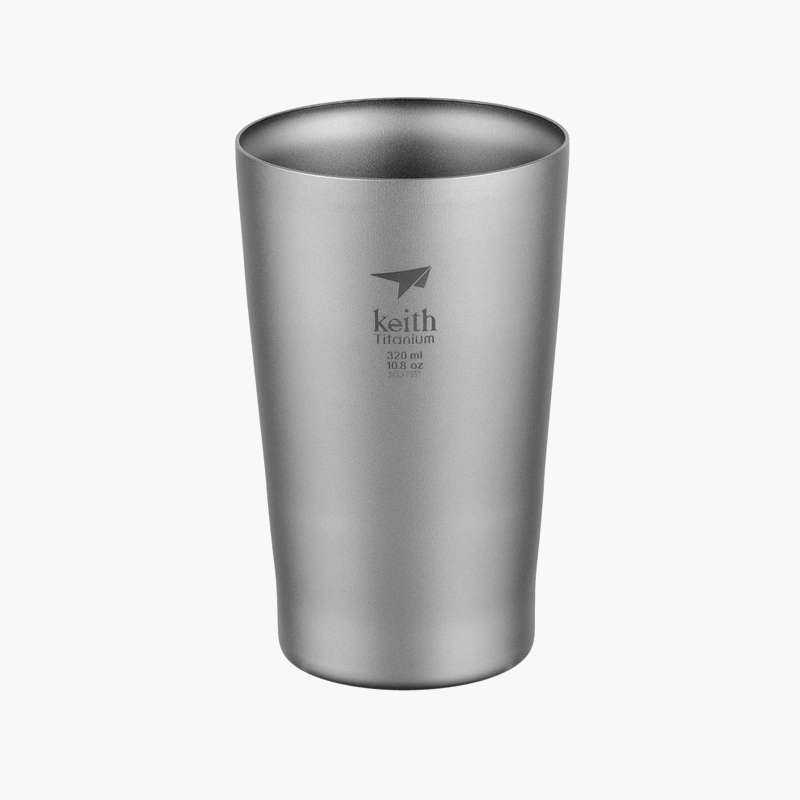 키이스 티타늄 더블월 비어 컵 320 백패킹 등산 맥주잔 - 상품 이미지