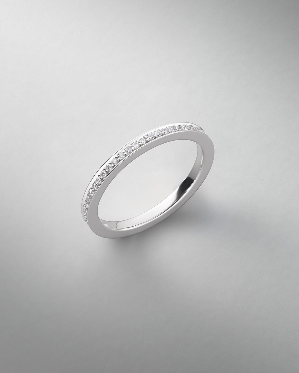 [파플] 1.0mm 브라이트컷 랩다이아몬드 이터니티 반지 14K 18K - 상세 이미지 3