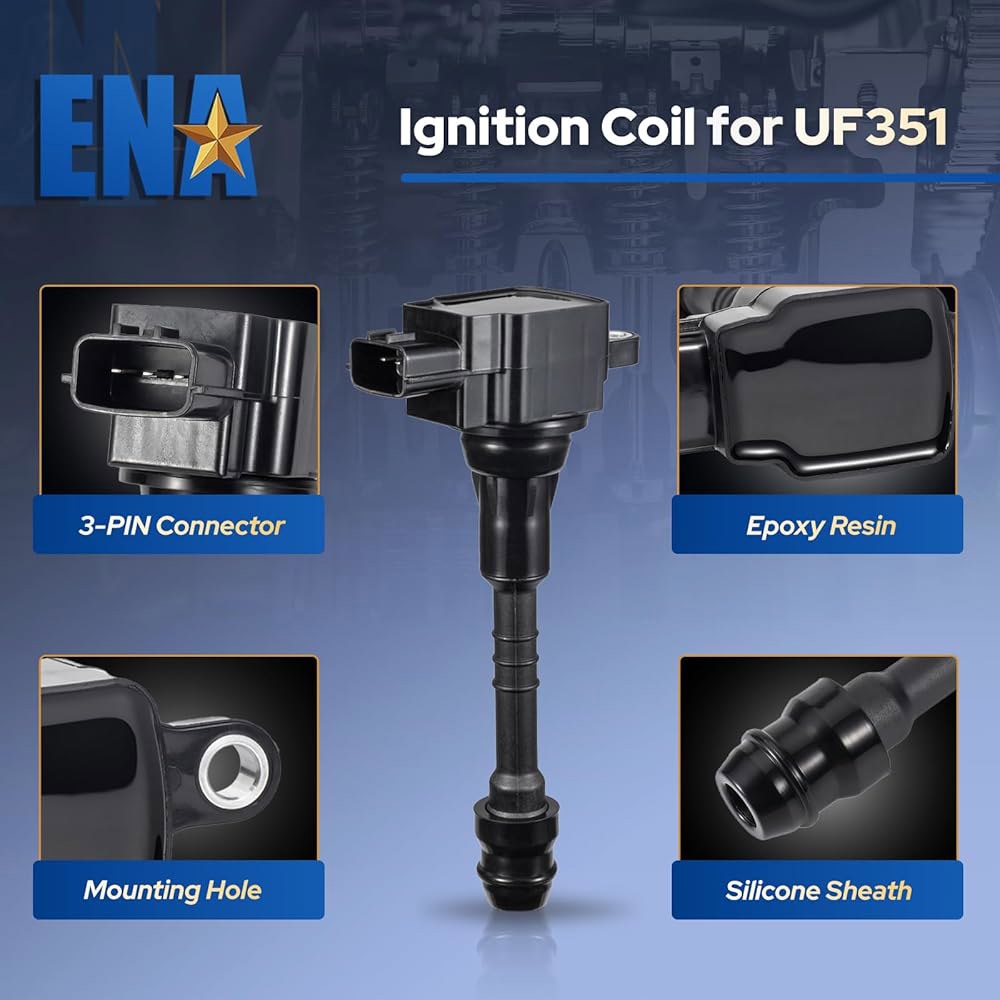 ENA 4개의 점화 코일 팩 1.8 세트 닛산 2002 2003 2004 2005 2006 센트라, 2001-2005 알메라 1.8L L4 교체용 UF351 UF548 5C1394 - 상세 이미지 2