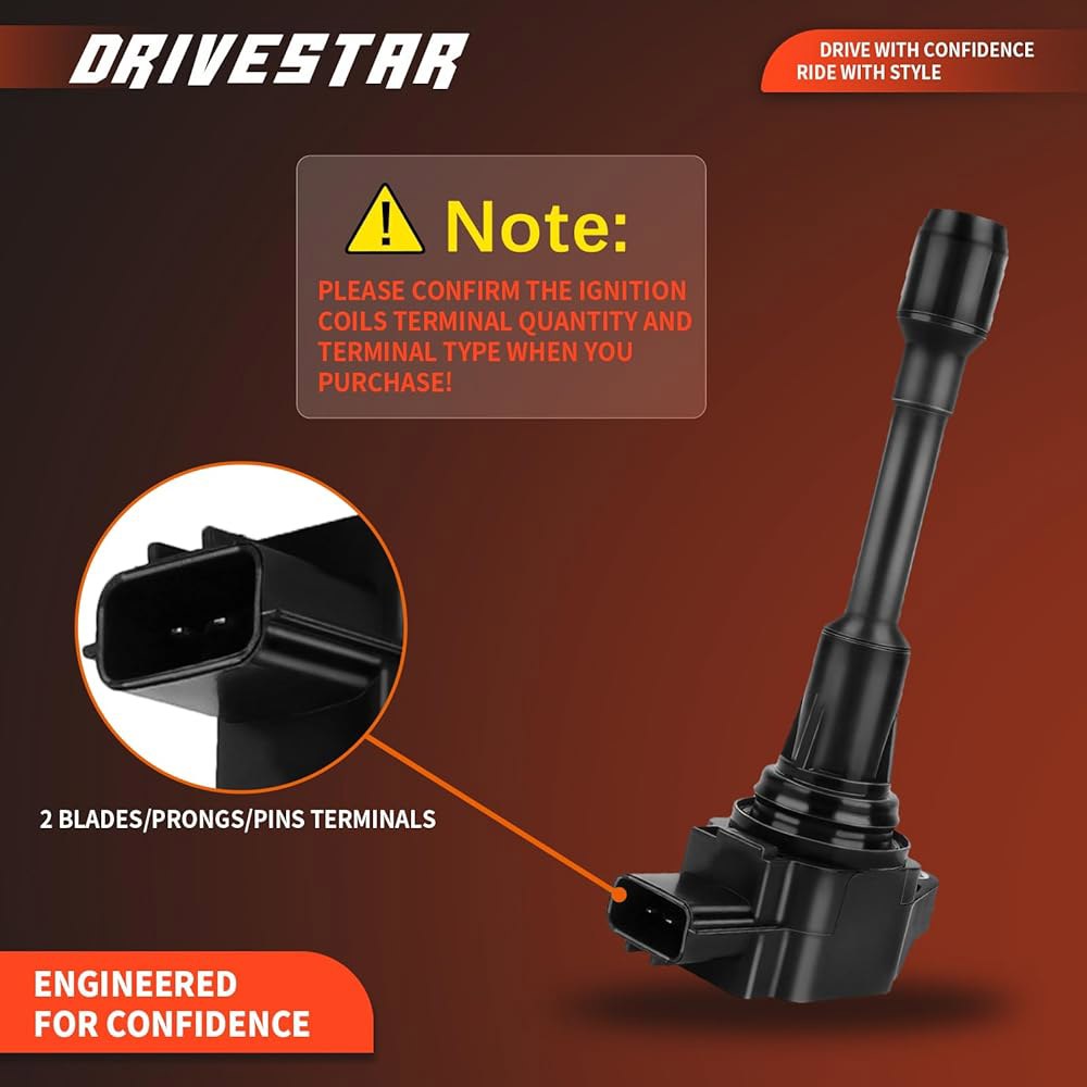 DRIVESTAR 4팩 점화 코일 팩 닛산 2007 2008 2009 2010 2011 2012 알티마 베르사 센트라 큐브 로그 프론티어 2013 2014 2015 인피니티 M56 - 상세 이미지 3