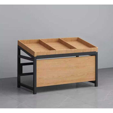 [해외]베이커리진열장 빵디스플레이 제과진열대 A타입 계단형쇼케이스 60 단층 경사면