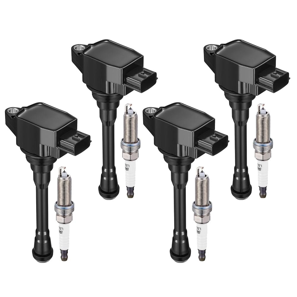 BDFHYK 4 점화 코일 팩 UF708 및 이리듐 스파크 플러그 91187 닛산 NV200 2.0L l4 2013 2014 2016 2017 2018 IC812 PR4011 PP - 상품 이미지