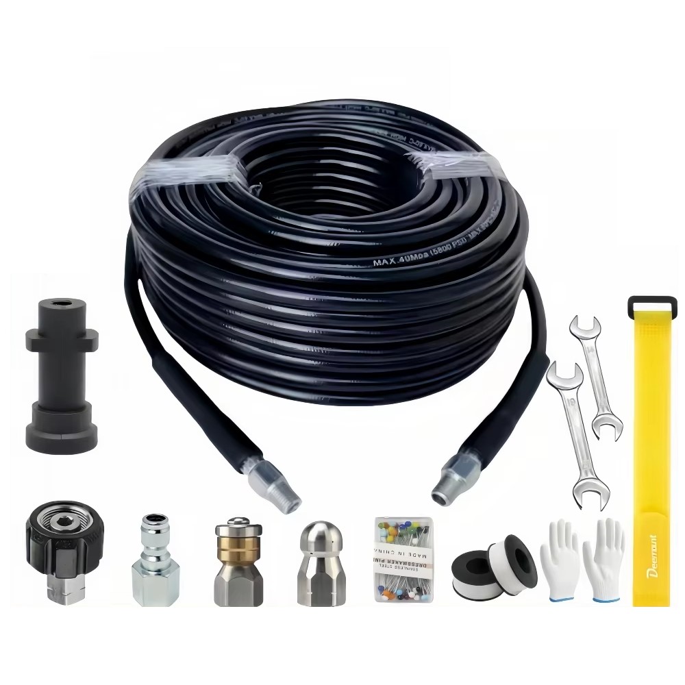 하수구 고압세척기 노즐 연장 호스 배관 파이프 크리닝 청소 부품 카처 호환 0.5M 제품 이미지