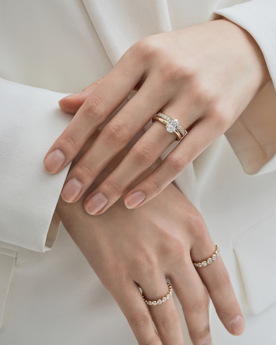 [파플] 2.0mm 브라이트컷 랩다이아몬드 이터니티 반지 14K 18K 이미지 7