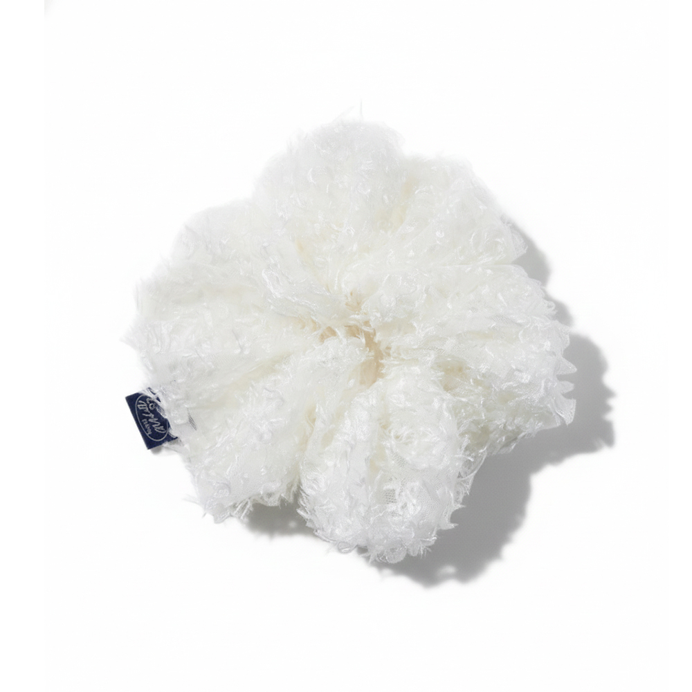 hakit97 bloom Scrunchie (White Mendy) 하킷97 블룸 스크런치 화이트멘디 - 상품 이미지
