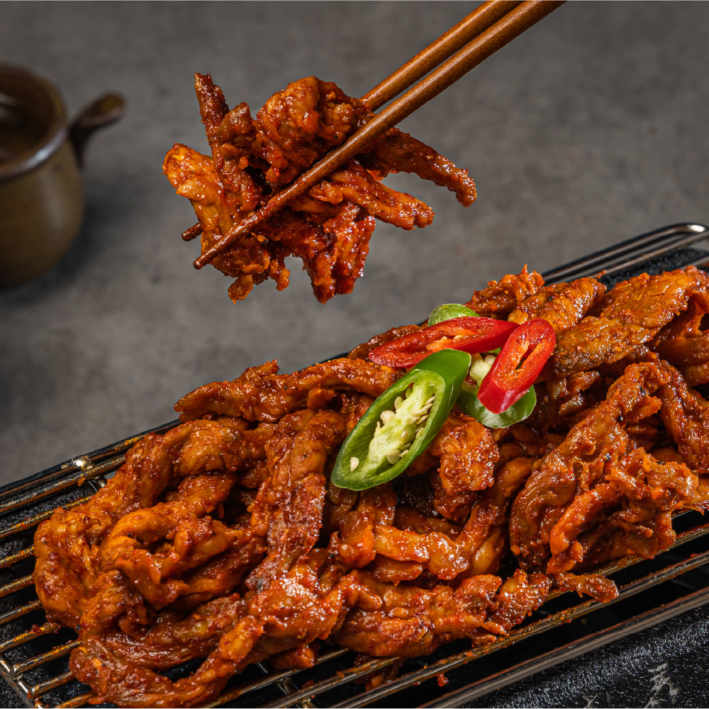 야식플렉스 숯불 직화 매운 불 닭목살 200g 캠핑음식 밀키트 술안주 간편식 이미지 6