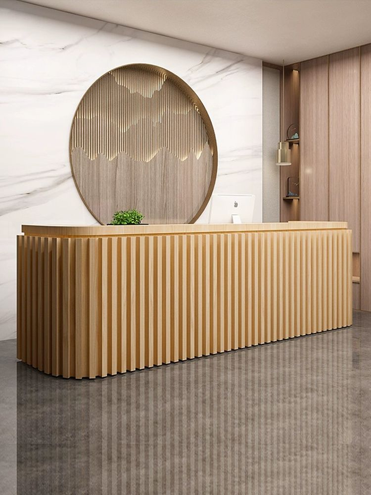 매장 안내데스크 프론트 데스크 카페 카운터 의류매장 월넛 100x60x100cm - 상품 이미지